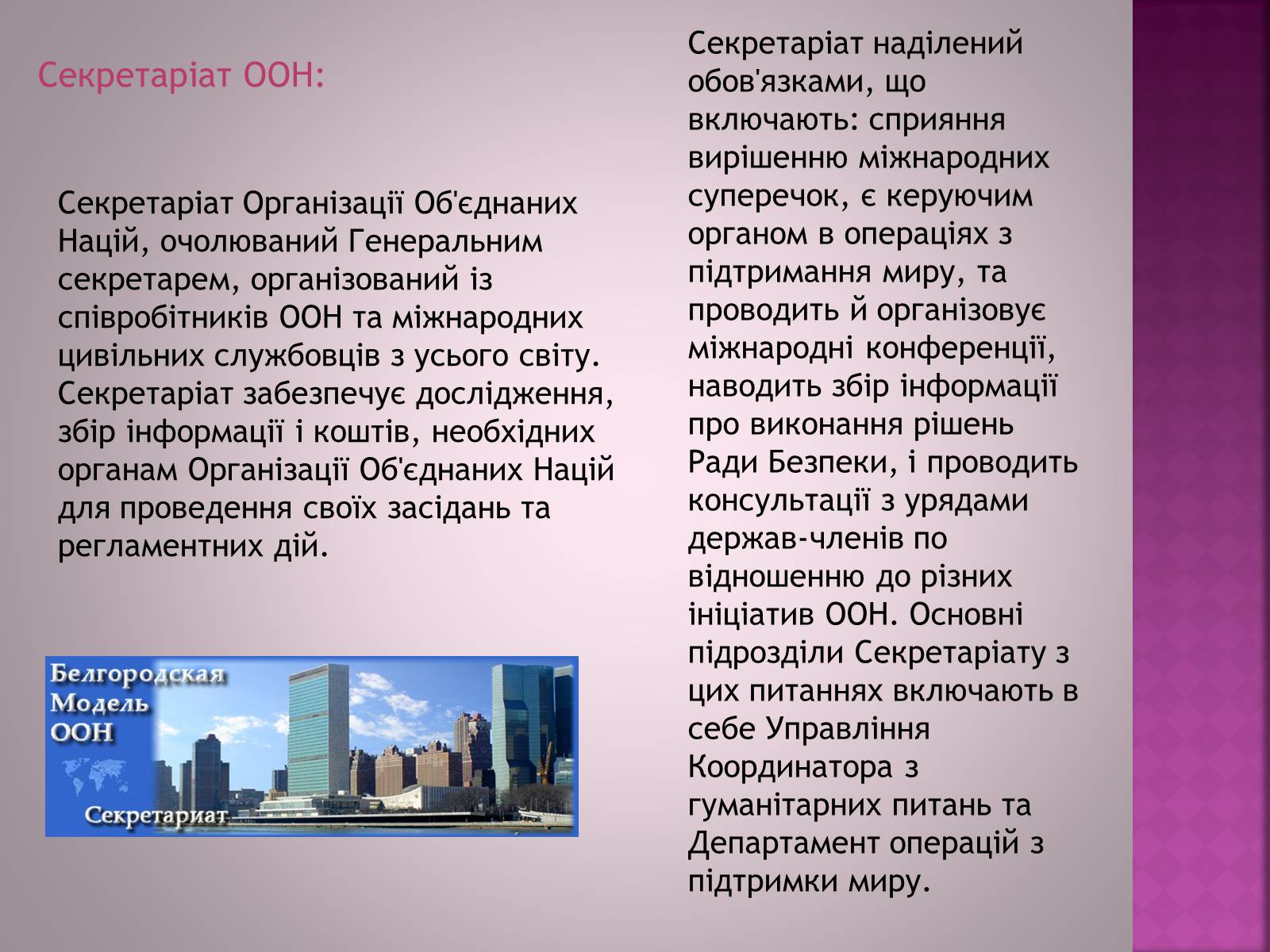 Презентація на тему «Організація Об&#8217;єднаних Націй(ООН)» - Слайд #9