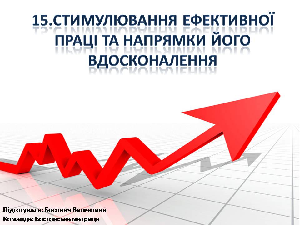 Презентація на тему «Стимулювання ефективної праці та напрямки його вдосконалення» - Слайд #1