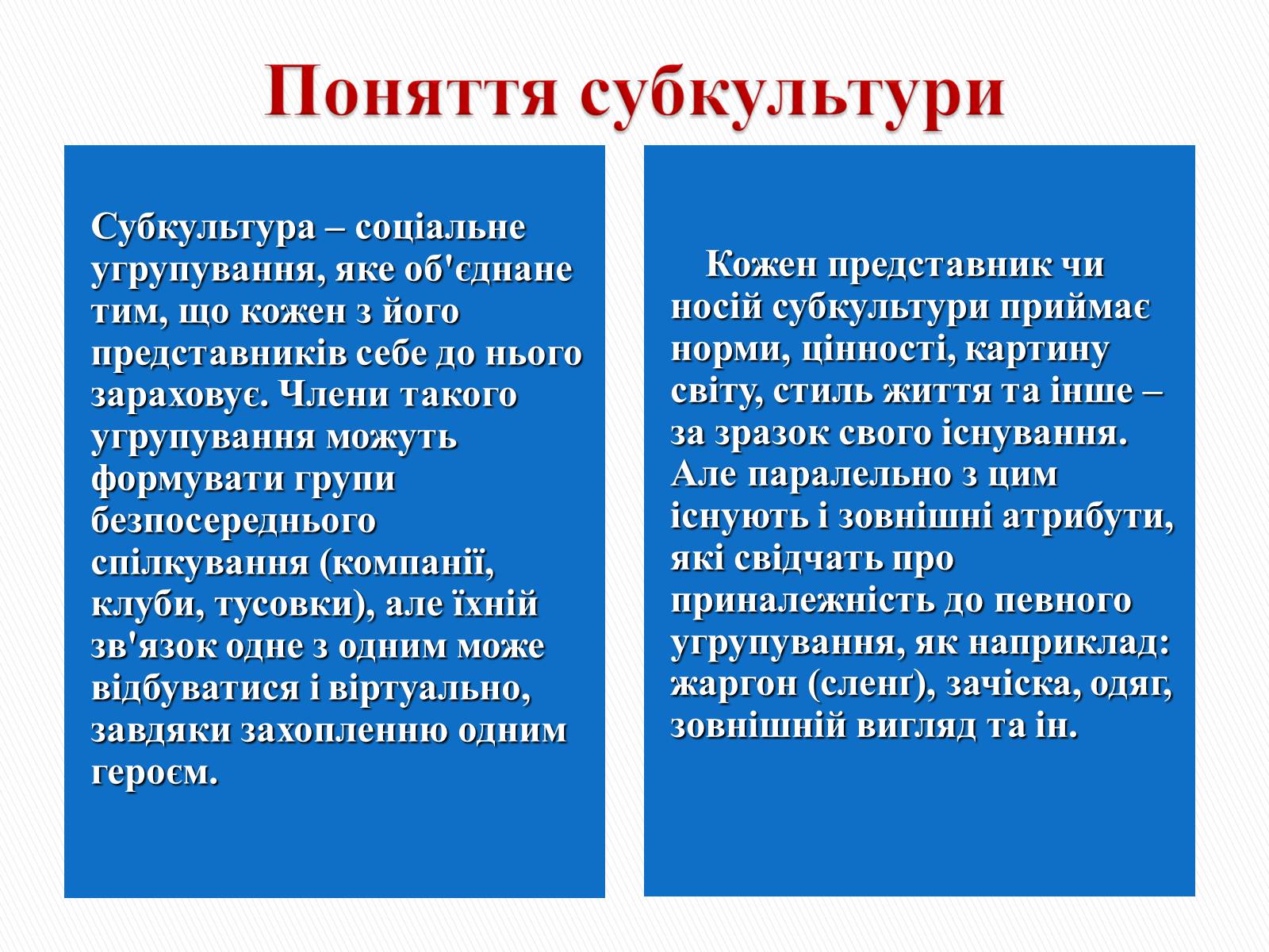 Презентація на тему «Молодіжні субкультури» (варіант 9) - Слайд #3