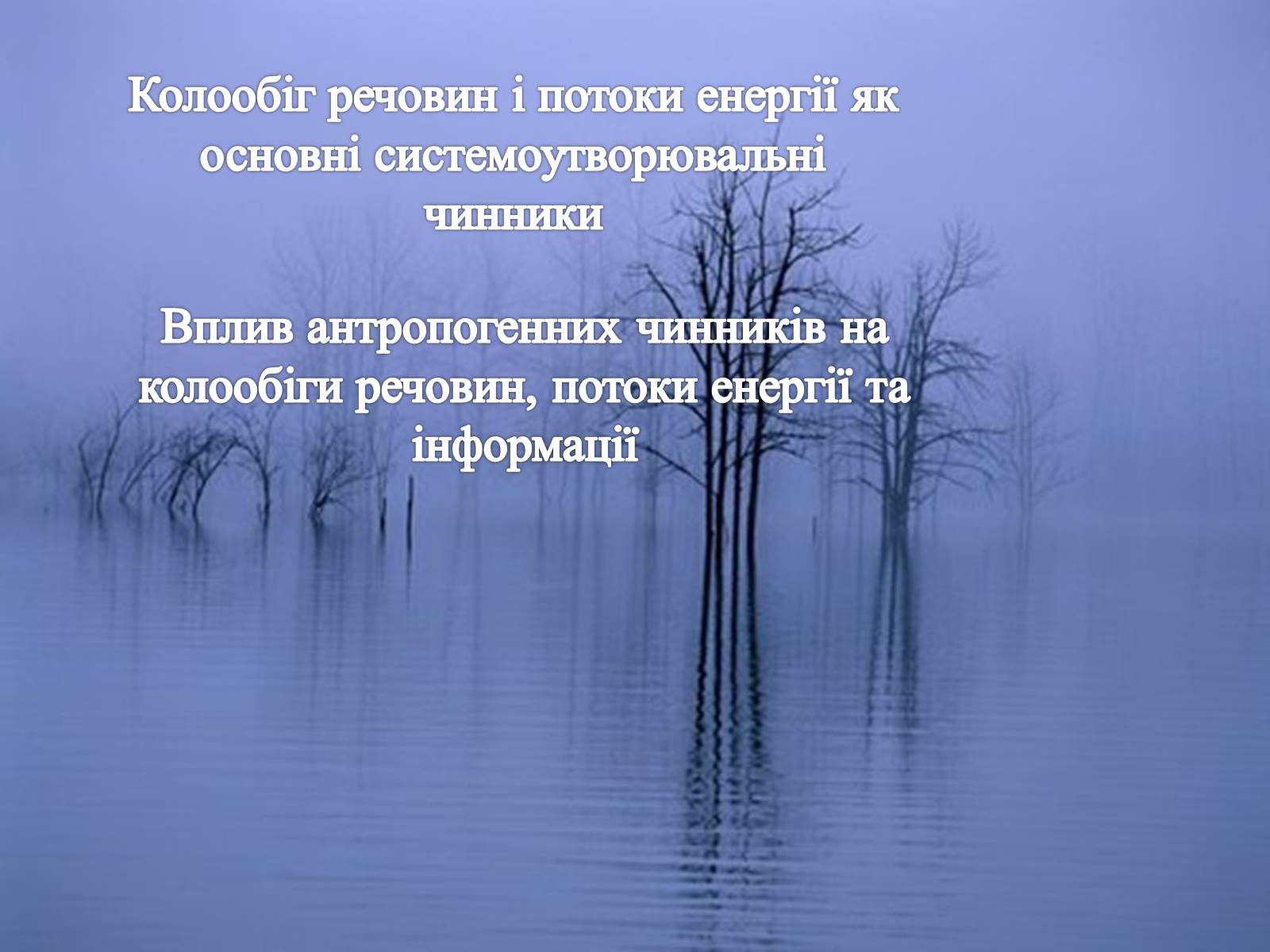 Презентація на тему «Колообіг речовин і потоки енергії як основні системоутворювальні чинники» (варіант 3) - Слайд #1