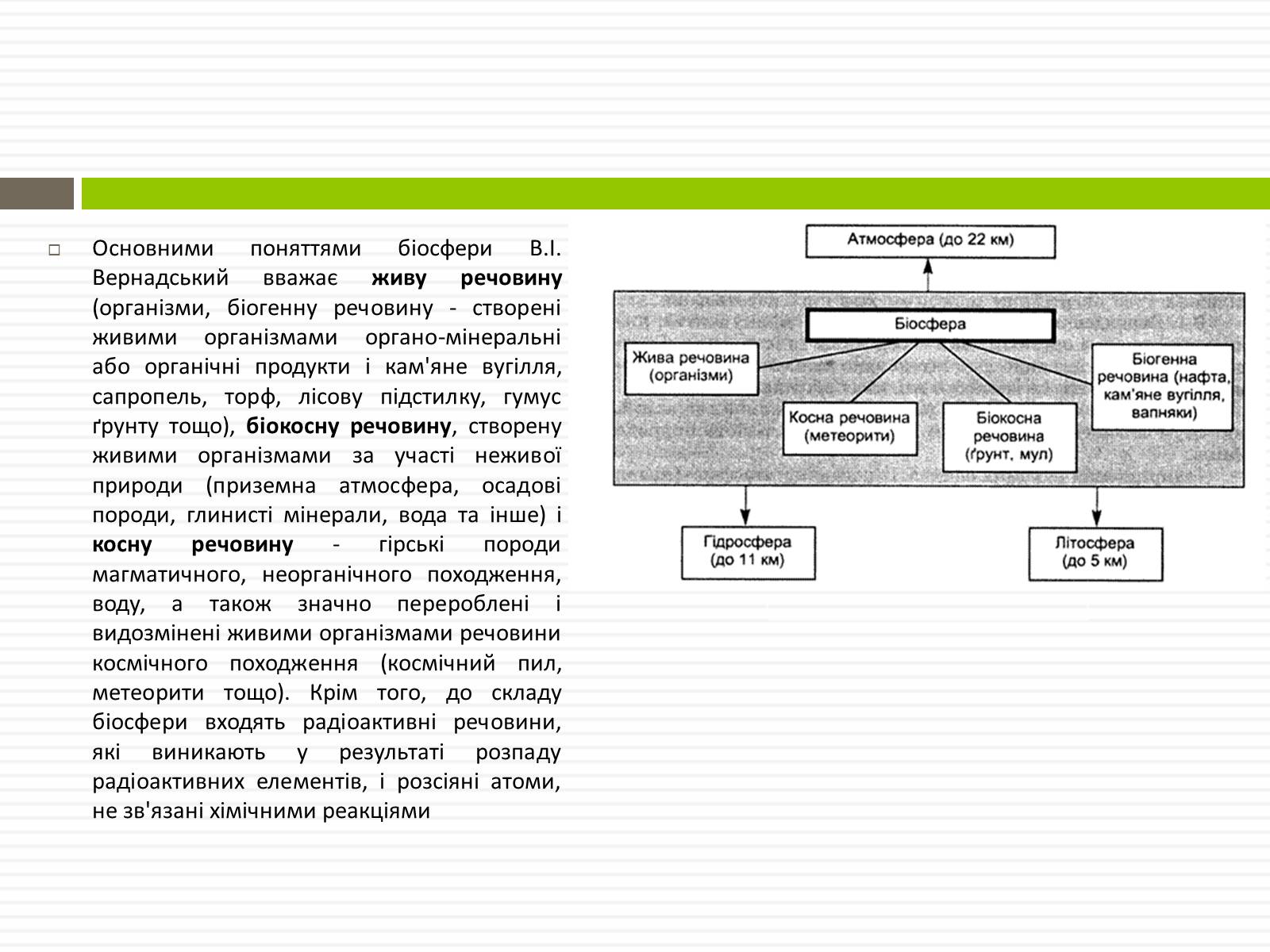 Презентація на тему «Біосфера.Основні положення вчень В.Вернадського про біосферу» - Слайд #12