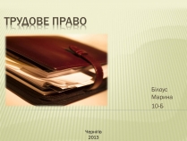 Презентація на тему «Трудове право» (варіант 1)