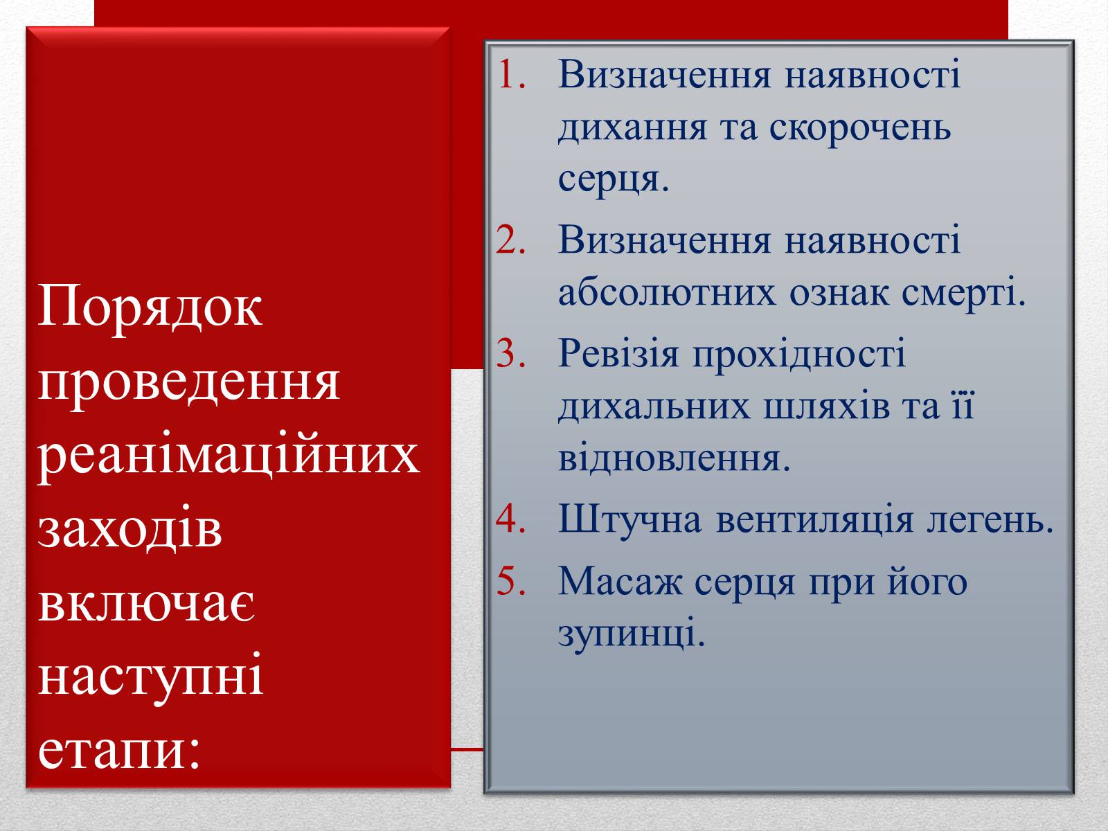 Презентація на тему «Основні способи реанімації і транспортування постраждалого» - Слайд #3