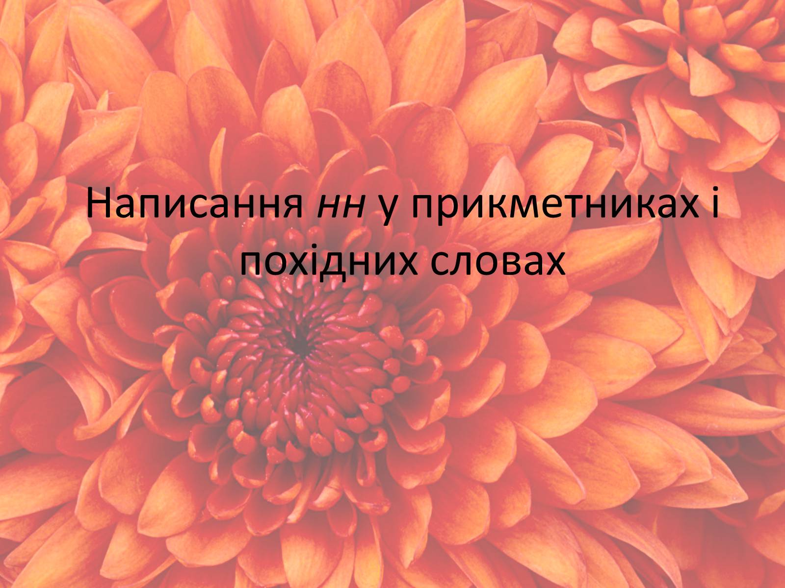 Презентація на тему «Написання нн у прикметниках і похідних словах» - Слайд #1