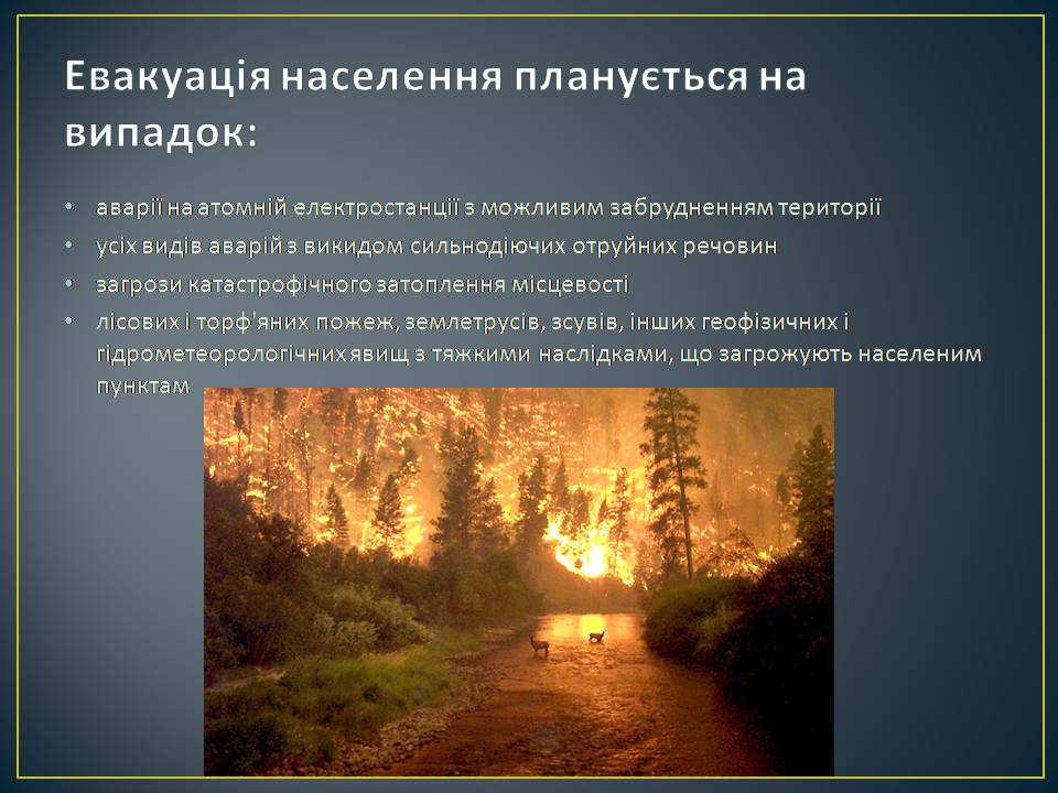 Презентація на тему «Надзвичайні ситуації: загальні положення та евакуаційні заходи» - Слайд #10