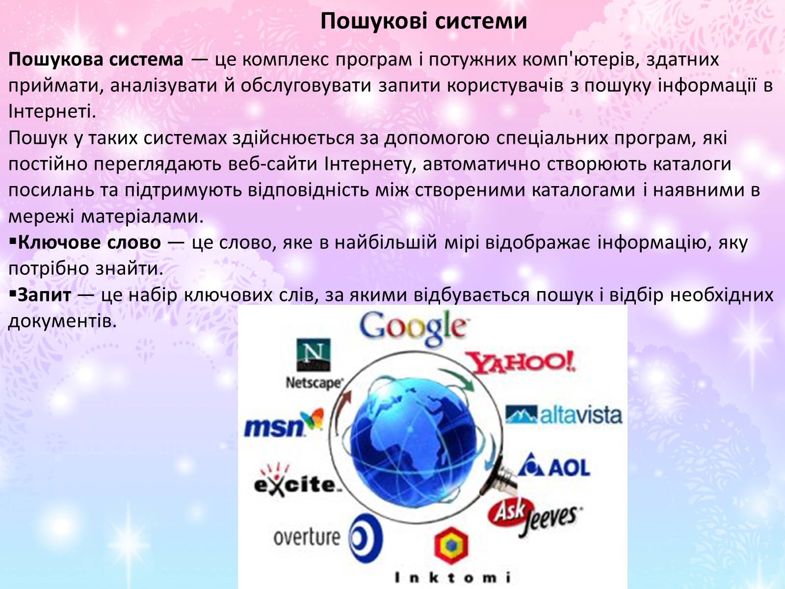 Презентація на тему «Основні інформаційні джерела. Технологія пошуку інформації засобами Інтернету» - Слайд #12