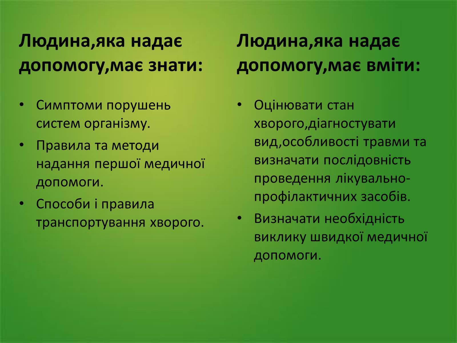 Презентація на тему «Перша медична допомога. Догляд за хворими. Медична деонтологія» - Слайд #7