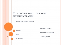 Презентація на тему «Правоохоронні органи влади України»